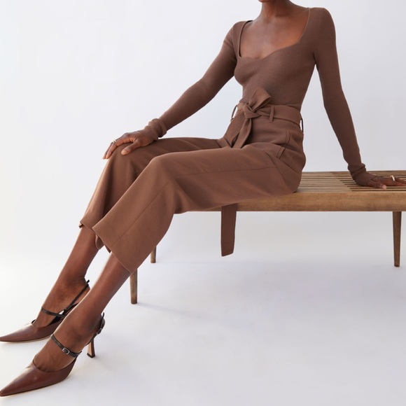 WILFRED | Brown front tie dress pants - Picture 4 of 14